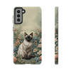 Siamese Cat on a Misty Morning Tough Cell Phone Case| iPhone, Samsung Galaxy and Google Pixel Devices |Glossy or Matte Options