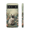 Siamese Cat on a Misty Morning Tough Cell Phone Case| iPhone, Samsung Galaxy and Google Pixel Devices |Glossy or Matte Options