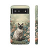 Siamese Cat on a Misty Morning Tough Cell Phone Case| iPhone, Samsung Galaxy and Google Pixel Devices |Glossy or Matte Options