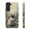 Siamese Cat on a Misty Morning Tough Cell Phone Case| iPhone, Samsung Galaxy and Google Pixel Devices |Glossy or Matte Options