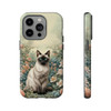 Siamese Cat on a Misty Morning Tough Cell Phone Case| iPhone, Samsung Galaxy and Google Pixel Devices |Glossy or Matte Options