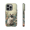 Siamese Cat on a Misty Morning Tough Cell Phone Case| iPhone, Samsung Galaxy and Google Pixel Devices |Glossy or Matte Options