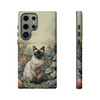 Siamese Cat on a Misty Morning Tough Cell Phone Case| iPhone, Samsung Galaxy and Google Pixel Devices |Glossy or Matte Options