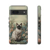 Siamese Cat on a Misty Morning Tough Cell Phone Case| iPhone, Samsung Galaxy and Google Pixel Devices |Glossy or Matte Options