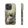 Siamese Cat on a Misty Morning Tough Cell Phone Case| iPhone, Samsung Galaxy and Google Pixel Devices |Glossy or Matte Options