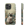 Siamese Cat on a Misty Morning Tough Cell Phone Case| iPhone, Samsung Galaxy and Google Pixel Devices |Glossy or Matte Options