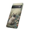 Siamese Cat on a Misty Morning Tough Cell Phone Case| iPhone, Samsung Galaxy and Google Pixel Devices |Glossy or Matte Options