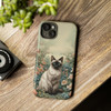 Siamese Cat on a Misty Morning Tough Cell Phone Case| iPhone, Samsung Galaxy and Google Pixel Devices |Glossy or Matte Options