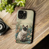 Siamese Cat on a Misty Morning Tough Cell Phone Case| iPhone, Samsung Galaxy and Google Pixel Devices |Glossy or Matte Options