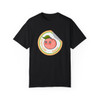 Peaches Scratch and Sniff Sticker T Shirt| 90's Nostalgia Tee| Comfort Colors| Unisex Garment-Dyed T-shirt