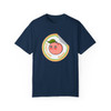 Peaches Scratch and Sniff Sticker T Shirt| 90's Nostalgia Tee| Comfort Colors| Unisex Garment-Dyed T-shirt