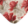 Dainty Red Floral Non-Slip Bath Mat| Great for bathroom, kitchen, laundry and even bedside| Beautiful, rich colors