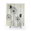 Butterfly and Dandelion Design Shower Curtain | Polyester Shower Curtains| Bathroom Decor| 