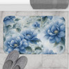 Blue Heaven Floral Non-Slip Bath Mat| Great for bathroom, kitchen, laundry and even bedside| Beautiful, rich colors