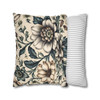 Vintage Floral Teal and Cream Throw Pillows| BohoThrow Pillows | Living Room, Bedroom, Dorm Room Pillows