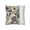 Vintage Floral Teal and Cream Throw Pillows| BohoThrow Pillows | Living Room, Bedroom, Dorm Room Pillows