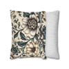 Vintage Floral Teal and Cream Throw Pillows| BohoThrow Pillows | Living Room, Bedroom, Dorm Room Pillows
