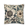 Vintage Floral Teal and Cream Throw Pillows| BohoThrow Pillows | Living Room, Bedroom, Dorm Room Pillows