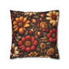 Floral in Red and Gold Throw Pillows| BohoThrow Pillows | Living Room, Bedroom, Dorm Room Pillows