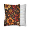 Floral in Red and Gold Throw Pillows| BohoThrow Pillows | Living Room, Bedroom, Dorm Room Pillows