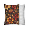 Floral in Red and Gold Throw Pillows| BohoThrow Pillows | Living Room, Bedroom, Dorm Room Pillows