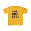 Boo Crew Halloween Kids Heavy Cotton Tee Shirt| Fall Fun Shirt| Great Gift for Kids| Fun Party Shirt| Ghost Broom Goblin Tee