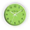 Avocado Green Minimalist Wall Clock, Wooden Frame, Old Time Style, Simplistic, Trendy Design, Elegant, Stylish, Classic, Modern Look Clock