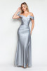 Lenovia 5320D Long Bridesmaid Gown Off The Shoulder Styling Silver