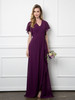 Eva USA 3442 Chiffon Bridesmaid Gown With Flutter Sleeves
