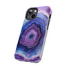 Agate Crystal Pattern Tough Phone Cases Purple Blue| iPhone 16 Pro Plus 15 14 13 Pro Max Plus etc. Cases Samsung S24 etc. cell phone covers