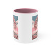 Pink Tree of Life Rowan Tree Accent Coffee Mug, 11oz. Great for coffee, tea, cocoa or the beverage of your choice.