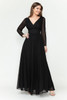 Lenovia 5234 Long Sleeve Kakao Bridesmaid Gown Black