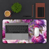 Peonies  in Purple and Fuchsia Desk Mat, Mousepad, Gaming Mat. Three sizes. Great for office gift!