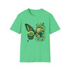 Floral Butterfly Unisex Softstyle T-Shirt - Nature-Inspired Tee for Relaxed Vibes