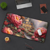 Red Peonies in the  Fog Desk Mat Mousepad. Whether protecting your desk or gaming, this beautiful mat does the job.