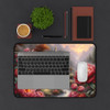 Red Peonies in the  Fog Desk Mat Mousepad. Whether protecting your desk or gaming, this beautiful mat does the job.