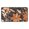 Abstract Fall Floral Design Desk Mat| Orange and Black| Three Sizes| Mousepad Desk Protector