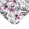 Chic Floral Bath Mat - Ink Style Pink and Black Flowers, Bathroom Decor, Gift for Her, Boho Style, Home Spa Accessories