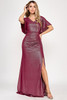 Lenovia 5329 Foil Fabric Bridesmaids or Formal Evening Dress
