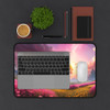 Tree of Life Rowan Tree in Pink and Yellow Desk Mat. Unique gaming pad or desk protector. Three sizes for all of your mousepad needs.
