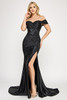 Lenovia 8353 Off The Shoulder Sateen Embroidered Gown