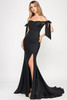 Lenovia 8358 Off the Shoulder Ribbon Strap Formal Prom Gown Lenovia 8358 Off the Shoulder Ribbon Strap Formal Prom Gown