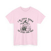 Funny Witchy Cat Tee, Unisex Heavy Cotton Tee, Halloween Apparel, Gift for Cat Lovers, Stir the Pot T-Shirt