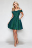 Lenovia 3092 Short Stretch Metallic Homecoming Dress