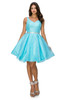 Cinderella Couture 8047J Short Glitter Mesh Homecoming or Party Dress