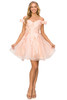 Cinderella Couture 5120J Short 3D Flower Party or Homecoming Dress