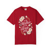 Mother of the Bride T-Shirt, Unisex Floral Tee, Bridal Party Gift, Wedding Celebration Apparel, Eco-Friendly Garment-Dyed Shirt