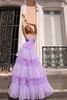 Nox Anabel 1316-R Layered Glitter Tulle A-line Prom Gown