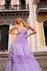 Nox Anabel 1316-R Layered Glitter Tulle A-line Prom Gown