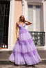 Nox Anabel 1316-R Layered Glitter Tulle A-line Prom Gown